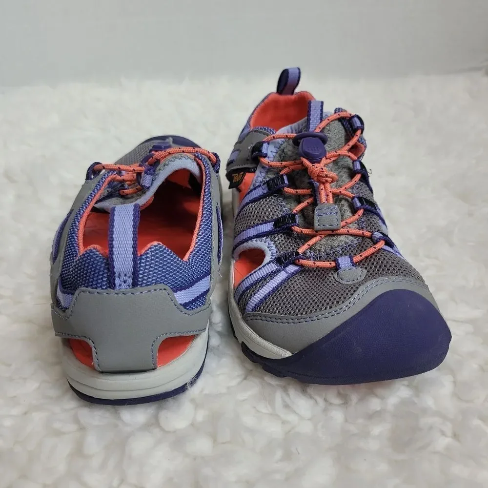 Teva Kids Manatee Sport Sandals Size 2 Gray Closed Toe Hiking Outdoor Water